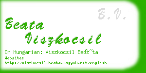 beata viszkocsil business card